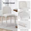 Chaise rembourrée moderne en tissu neutre à dossier courbé-696817101-696817103