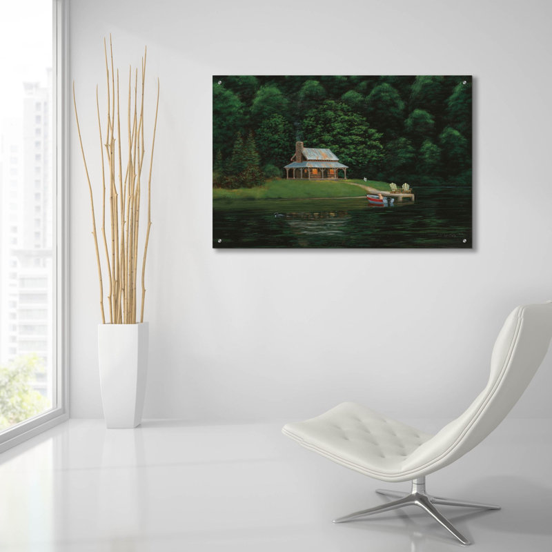 «Happy Place 1» par James Wiens, art mural en verre acrylique, H 24 po x l 36 po x P 0,2 po