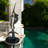 One Sailfish on Marble Bronze Statue, Briaca Modern Sculpture for Office or Home, 17"L x 17"W x 46"H