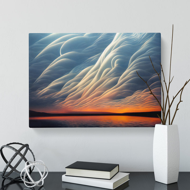 River Clouds - Wrapped Canvas, 35cm H x 50cm W x 3cm D