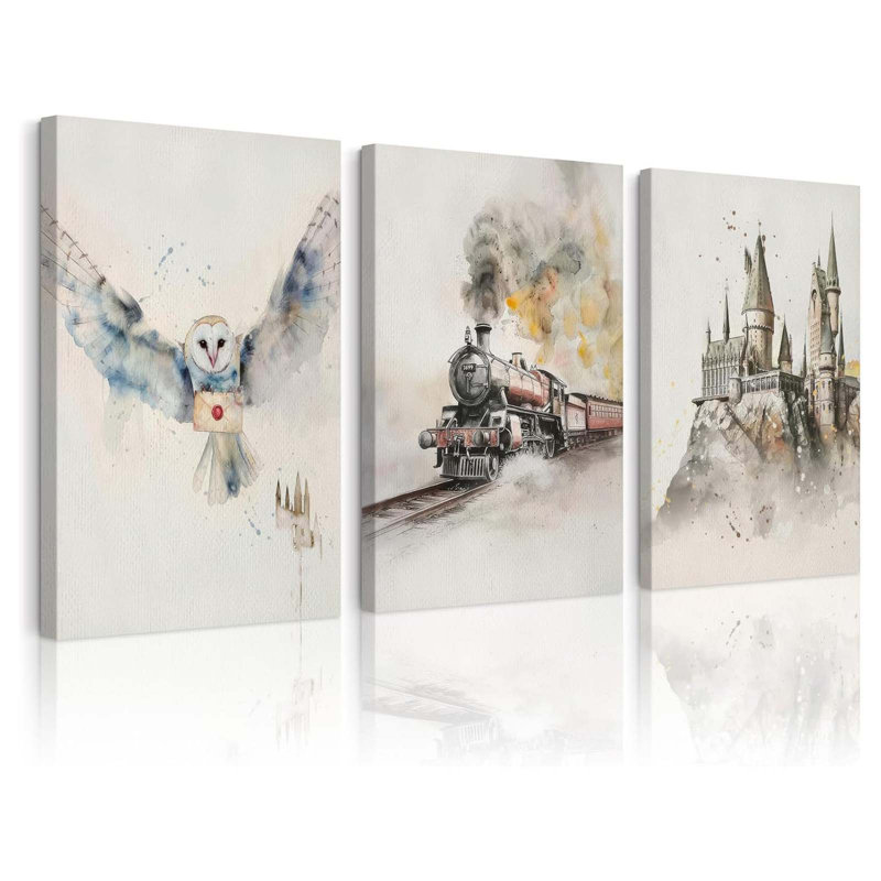 3 Piece Wrapped Canvas Print, 40 cm H x 30 cm W