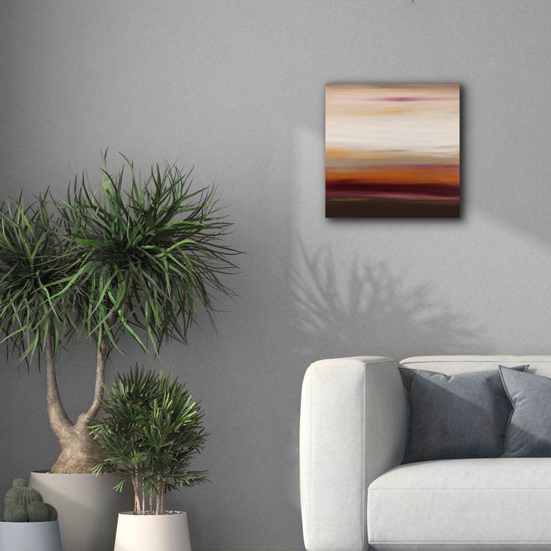 «Sunset 43» par Hilary Winfield, art mural sur toile, 18 po x 18 po, H 26 po x l 26 po x P 1,5 po