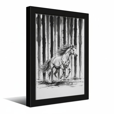 Animals Horse Running Through Forest Background