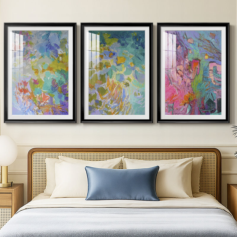 «Let Me Bloom I Am», reproduction sur mesure encadrée de qualité supérieure, mat, 3 pièces, H 21 po x l 30 po