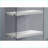 Bookshelf 5 Tier Sleek Contemporary, Glossy White Laminate &amp; Clear Tempered Glass, 58.75"H | Snow White | MDF
