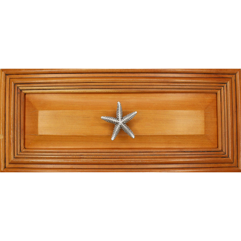 2" Starfish Small Knob, 2, Brushed Nickel, 2" L x 2" W