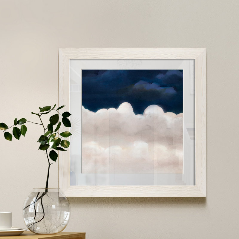 Nuit troublée, reproduction d’art encadrée, Grey Framed Paper, Blanc, H 17 po x l 17 po x P 1,5 po