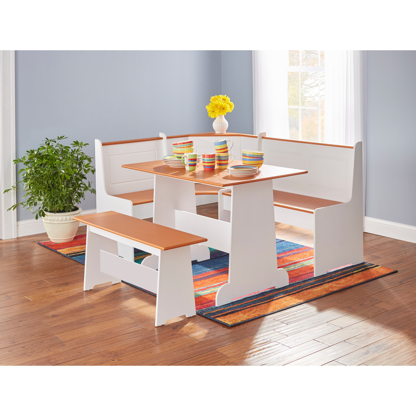 3 Piece Trestle Dining Set