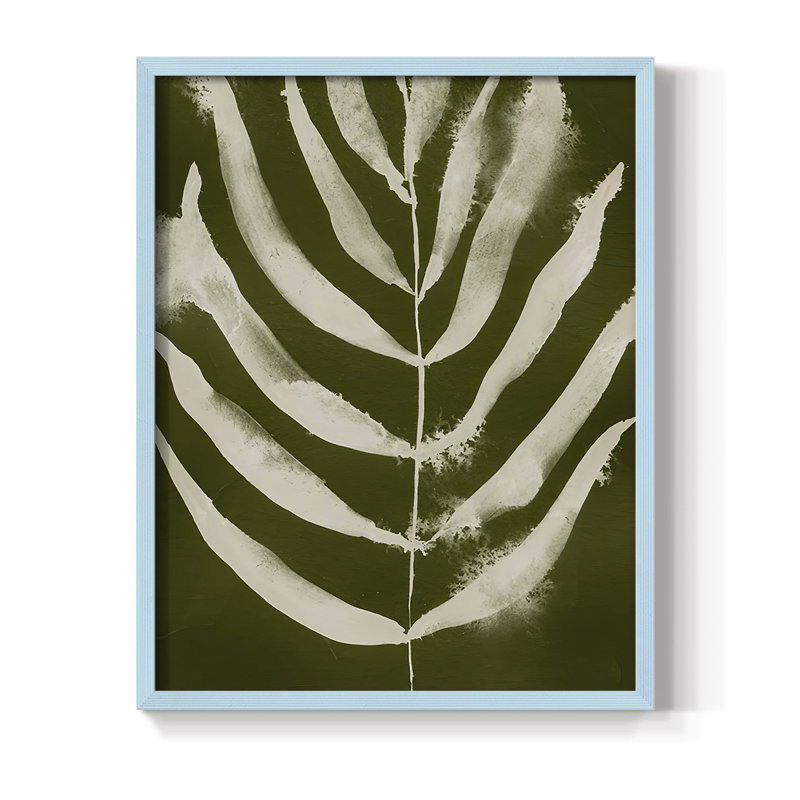 Organic Bloom I Framed Print - Solid Wood, H 15 po x l 12 po, Blue