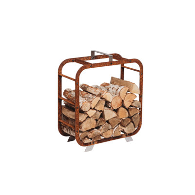 58cm W x 23cm D Cor-Ten Steel Log Store