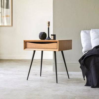 Lydie 47cm W Iron Bedside Table