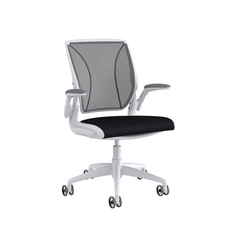 Diffrient World Wool Task Chair, White, Catena/Caraway, Corde/Medium Gray