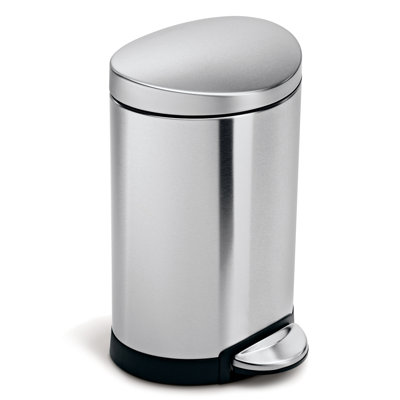 Bathroom Steel 1.6 Gallon Step on Trash Can -  simplehuman, CW1834