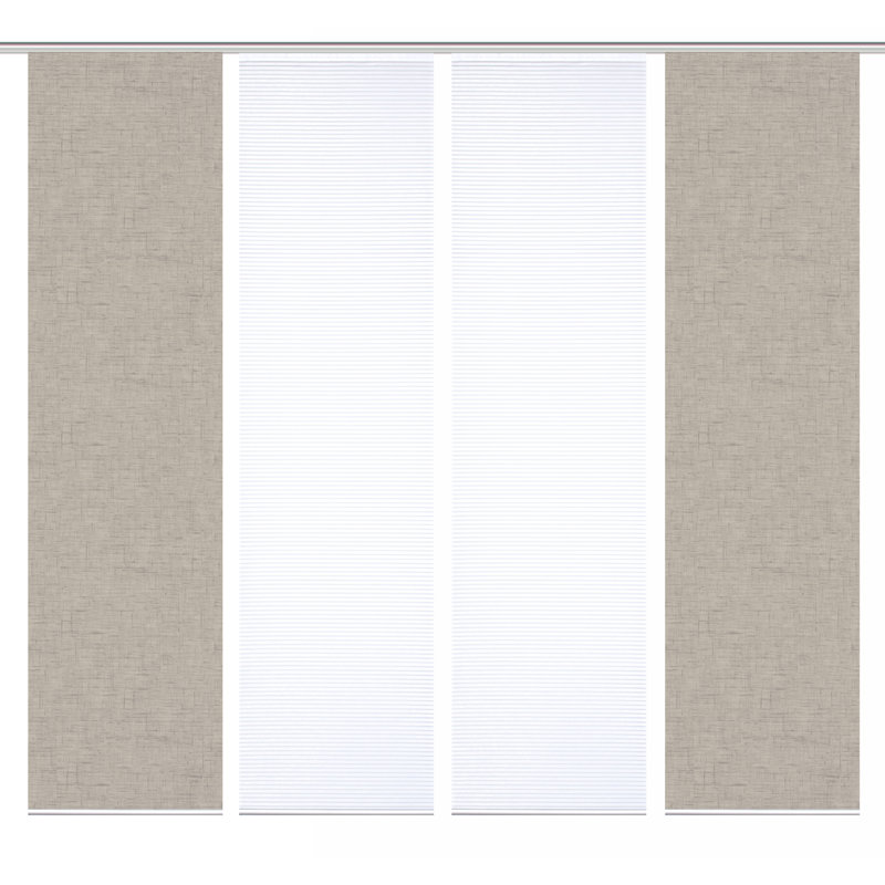 Polyester Semi Sheer Track Insert Sliding Panel, in Grey