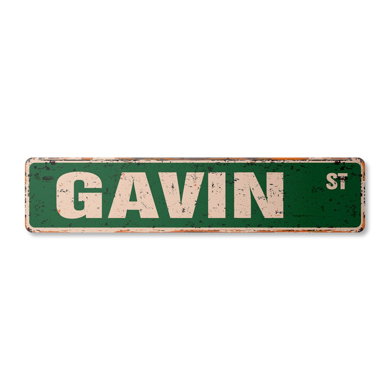 Plaque de rue en aluminium Gavin 4 po x 18 po