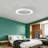 19-Inch Low Profile Ceiling Fan With Light, Flush Mount, 5 Transparent Blades, Matte Finish, Dimmable Dual LED, Remote , For Bedroom, Living Room, Kitchen-848952074