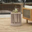Table d'appoint d'extérieur en corde de rotin et bois d'acacia-903771170