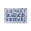 Tapis pour salle de bain Saltwater Seashells Sunshine, 20 L x 32 W, antidérapant pour salle de bain et salle de lavage