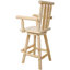 Tabouret de bar rustique - Fabrication en bois de sapin, chaise avec repose-pieds, accoudoir large, tabouret de cuisine rustique, chaise de bistro haute pour salle à manger, restaurant, pub, 4 pieds-1106999224