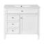 Meuble-lavabo moderne avec lavabo 36 po, 2 tiroirs et tiroir coulissant, configuration fonctionnelle-916293710
