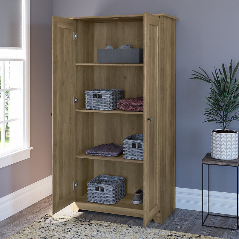 Armoire de rangement à 4 tablettes Huckins, Pin récupéré