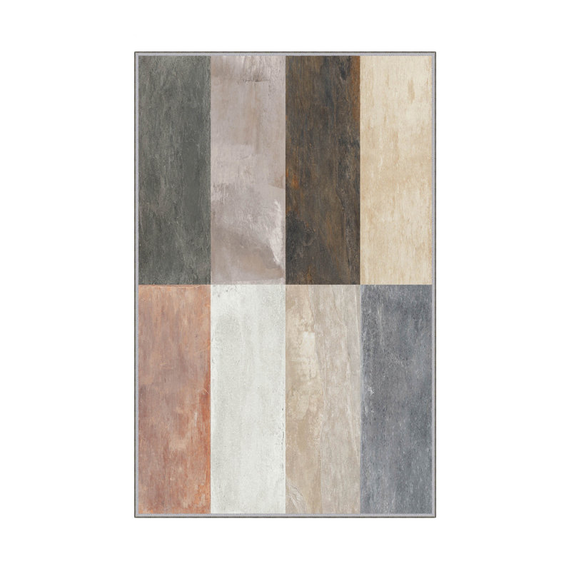 Elegant Hall Carpet, 3D Digital Print Design, 3.9 x 4.9 ft | 100% Polyester, Antibacterial, Non-Slip PVC Dot Underside, Pile Height: 0.04 in, Machine Washable, Perfect for Living Room & Entryway Decor