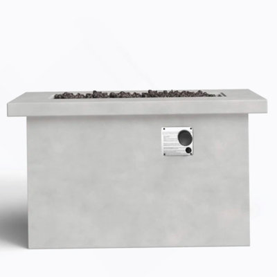 24" H Concrete Propane/Natural Gas Outdoor Fire Pit Table