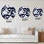 White Roses In Shades Of Grey II - Horloge murale à motifs-3729264