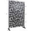 76" H48" W Metal Privacy Screen In Brown. For Patio, Deck, Balcony Privacy. Outdoor And Indoor Use. Rust-. Versatile Positioning Alternatives. Simple Installation Placement. Install-125216583