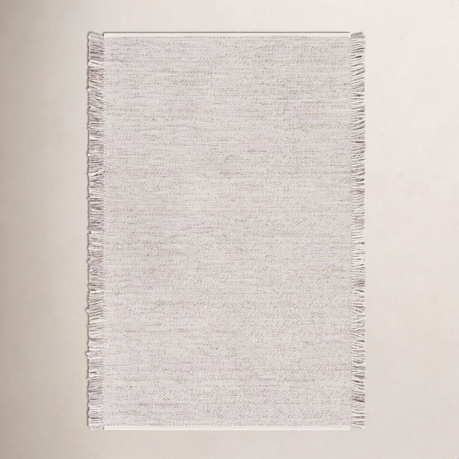 Hinton Taupe Cream Hand-Woven Outdoor Rug, Rectangle 5' x 7'6"