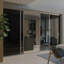 Cloison 4 panneaux coulissants en verre fumé - Structure en aluminium avec technologie Silent Glide-49164959-49164957