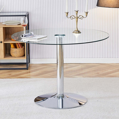 Table de salle à manger 39,7 "en verre
