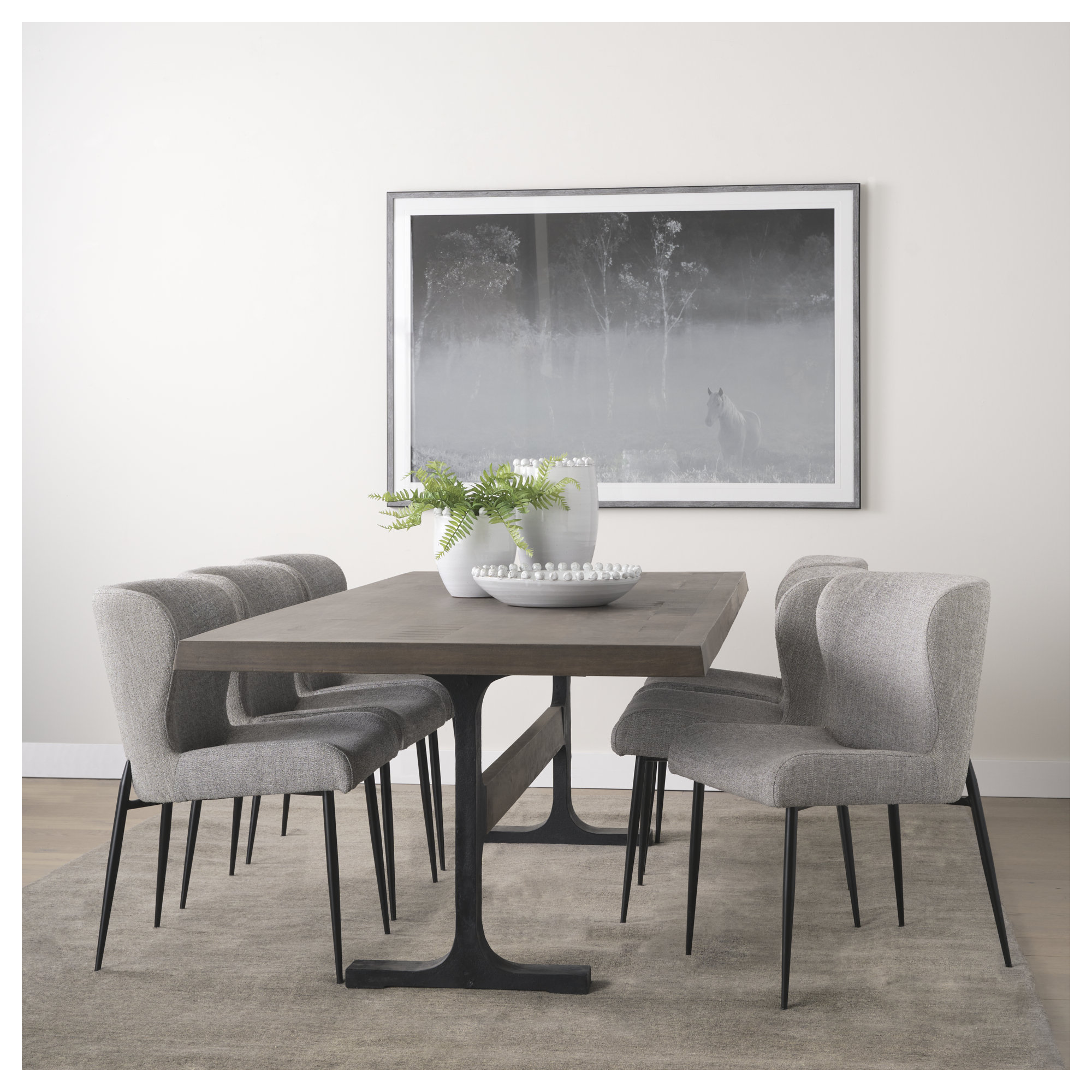 Janae 95'' Dining Table, Dark Brown