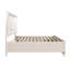 Lit plateforme moderne de luxe avec rangement pour pied de lit et tête de lit en bois clair-648095672-648095679