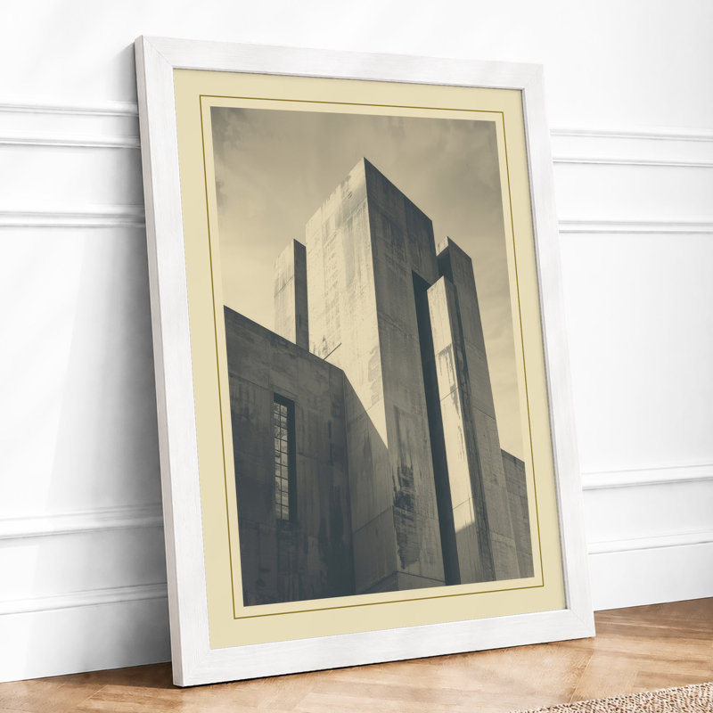 Monumental Towers Industrial - Framed Print, A1 - 84.1 x 59.4 cm, White