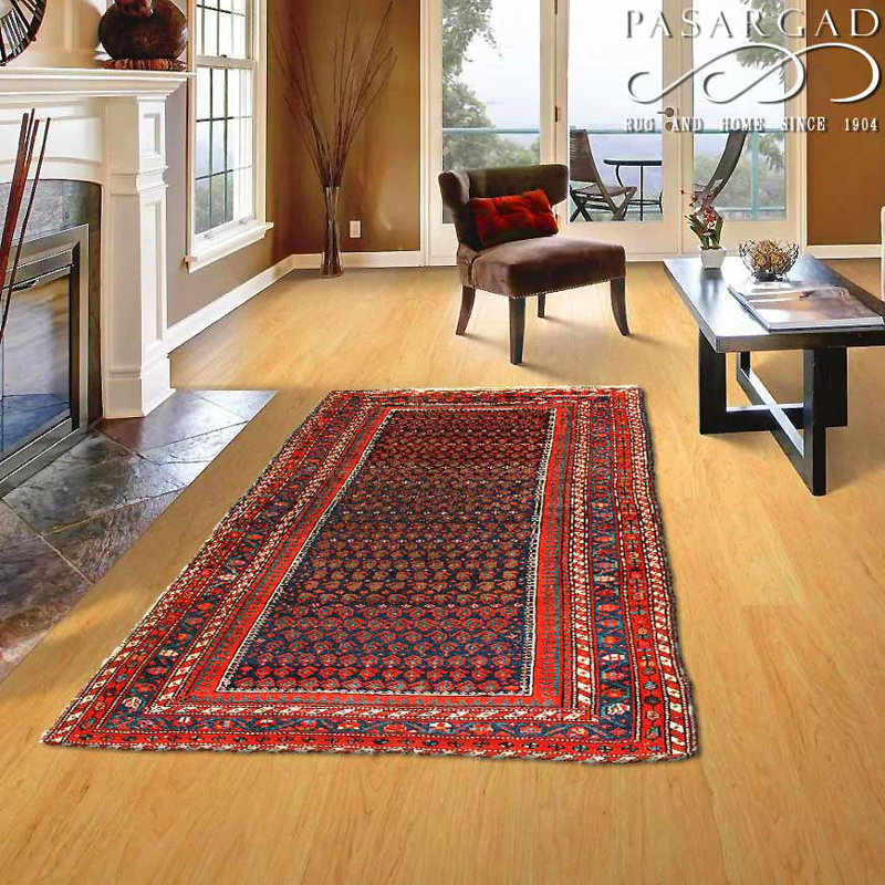 Persian Antique Hamadan rug 3'10"x7'2"