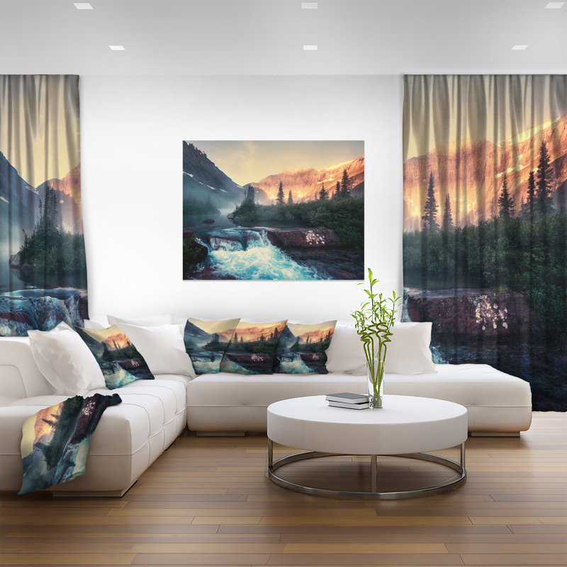 Glacier National Park Montana - reproduction de photo sur toile tendue, H 30 po x l 40 po