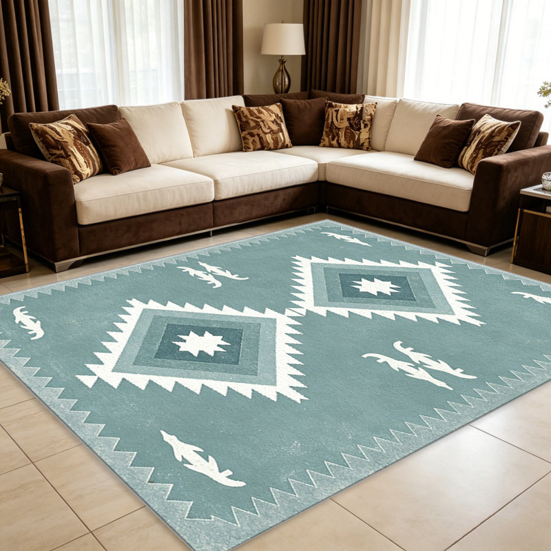 Sage Double Diamond Rug carpet-easy to clean, machine-washable, soft and comfortable; suitable for door mats, kitchens, living rooms, bedrooms, corridors, and laundry areas. Easy to clean, durable carpet for home decoration.