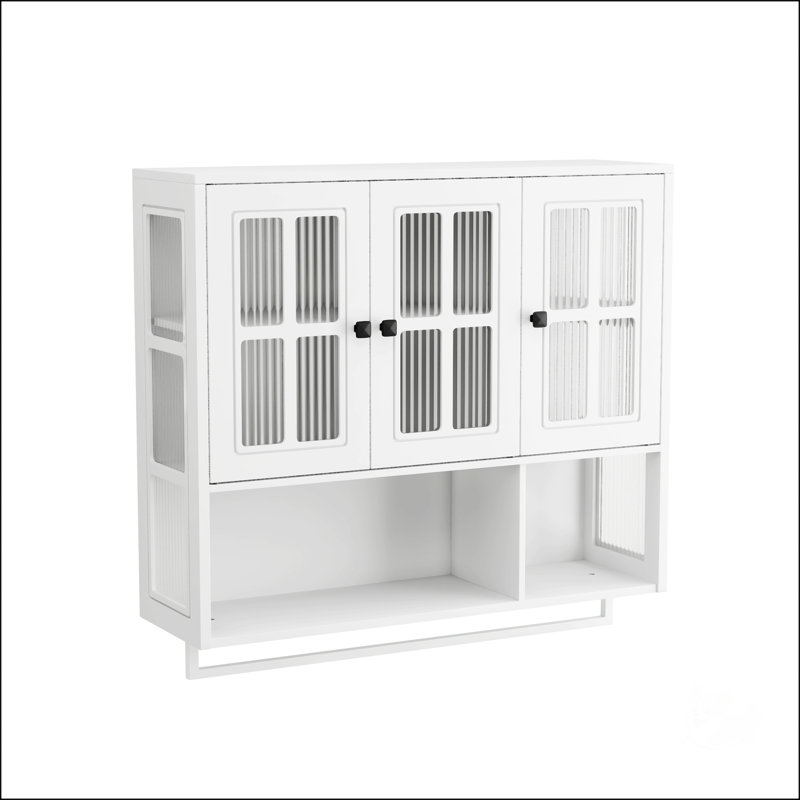 Armoire murale de salle de bain, Blanc