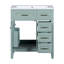 Ensemble de meuble-lavabo 30 po avec lavabo, armoire de salle de bain verte avec tiroirs, structure solide et panneau de fibres à densité moyenne