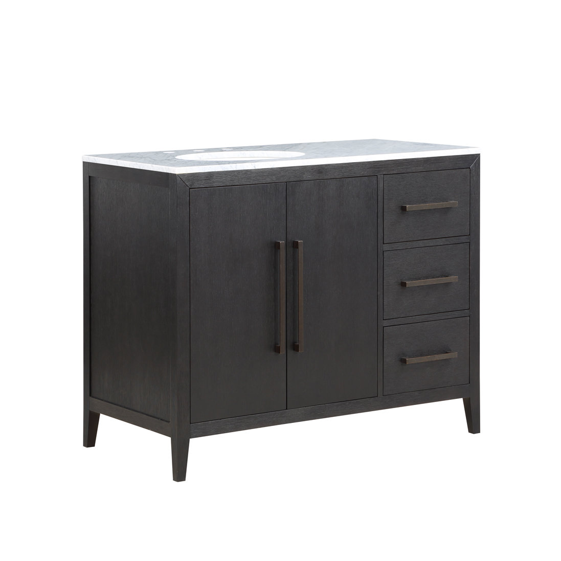 Alsup 42'' Single Bathroom Vanity, Dark Weathered Oak
