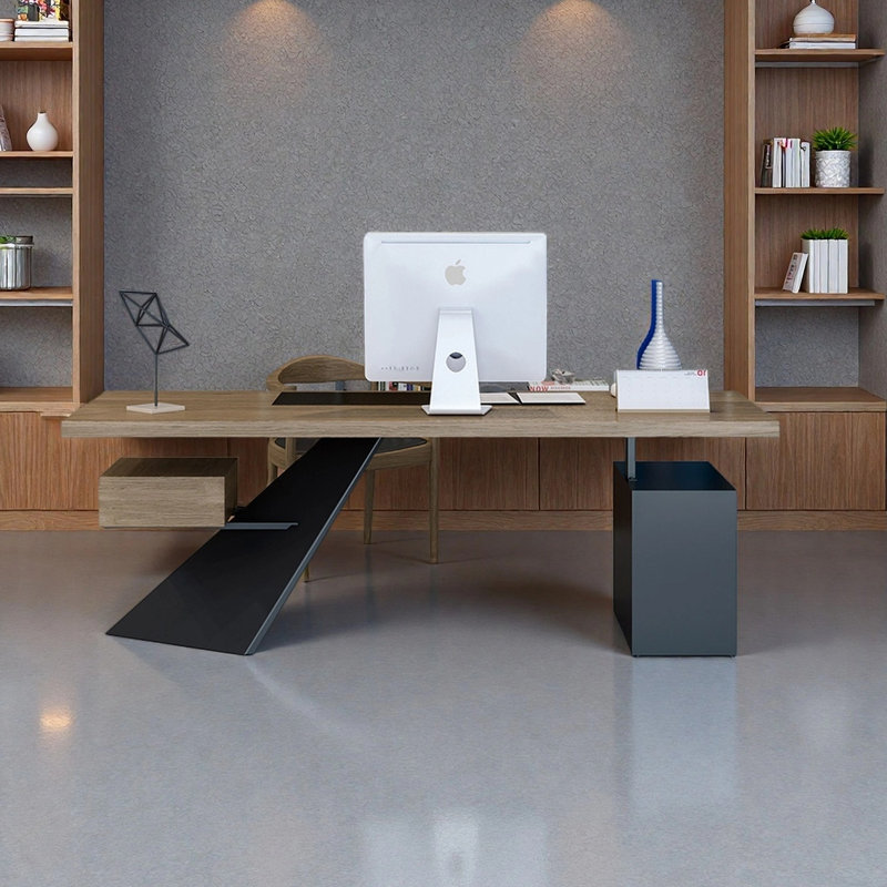 Bureau de style nordique, H 29,53 po x l 70,87 po x P 27,56 po