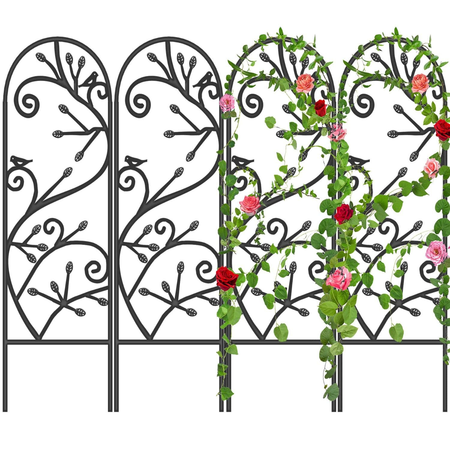 Lark Manor Azelia 46'' H x 15'' W Metal Arched Trellis - Wayfair Canada