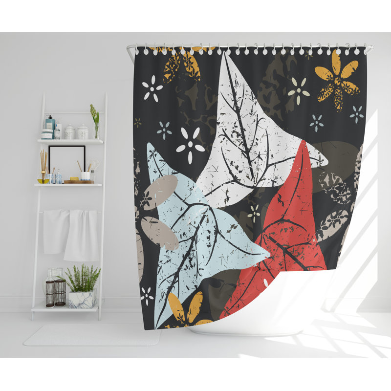 Darleene Polyester Shower Curtain, 168cm H x 168cm W