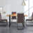 55.1"X31.4"X29.9" Rectangular Dining Table For 6, Industrial Style, 1.5" Thick Tabletop With Black Metal Legs, Kitchen And Living Room Table, 55.1"X31.4"X29.9", Fits 4-6, Space