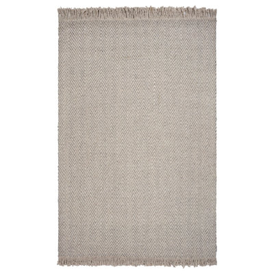 Tapis beige en laine à chevrons Stonover
