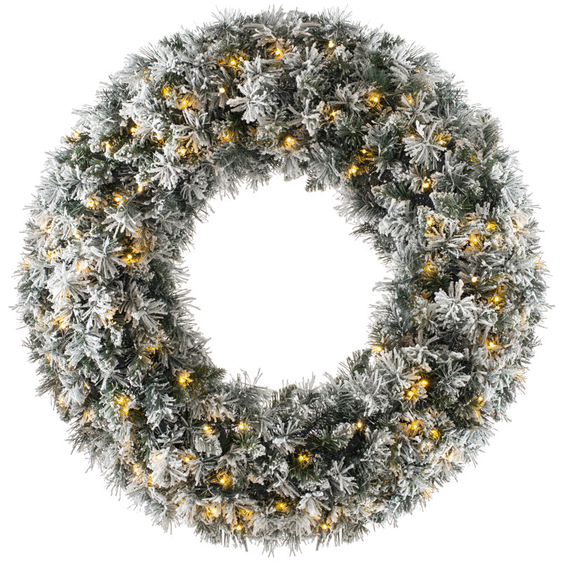 Faux Lighted Mixed Assortment 100cm Wreath