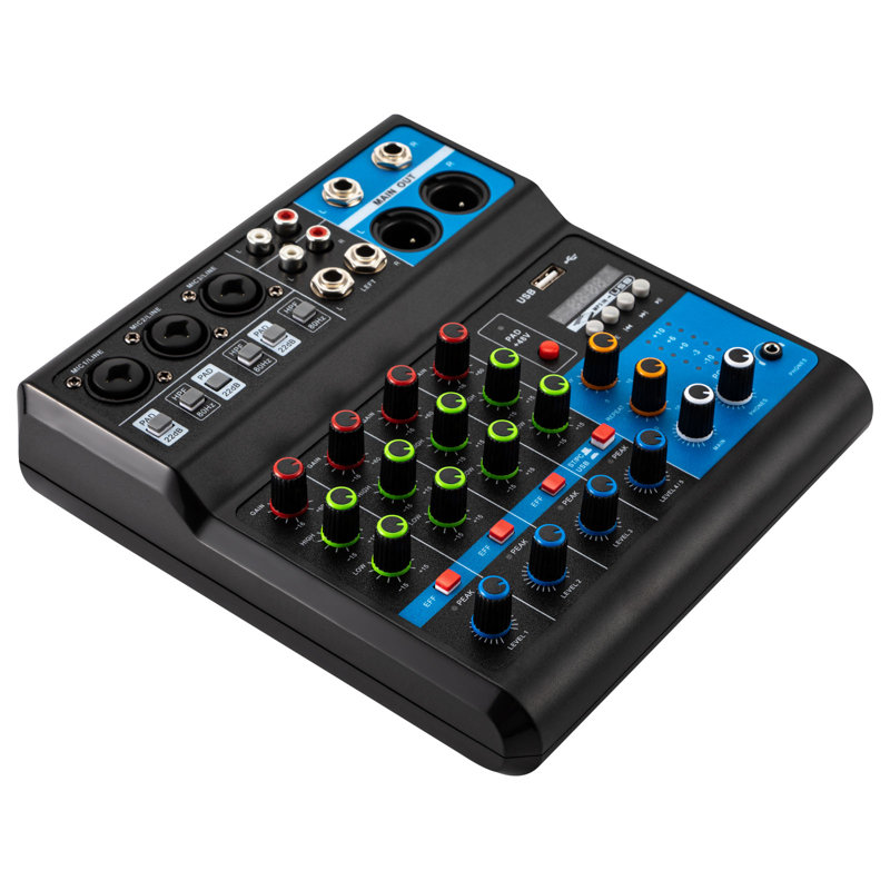 Mini 5 Channel Audio DJ mixer Sound Board Console System