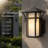 1-Ligh Waterproof Lantern Outdoor Wall Sconce with Frosted Glass Shade-357984238