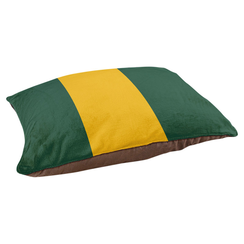 Coussin rectangulaire designer Los Angeles Anaheim, Petit (L 18 po x l 28 po), Vert forêt / récolte d'or